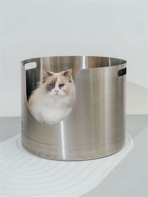 large stainless steel litter box|round stainless steel litter box.